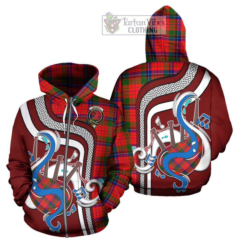 MacNicol of Scorrybreac Tartan Hoodie with Epic Bagpipe Style - Tartanvibesclothing Shop