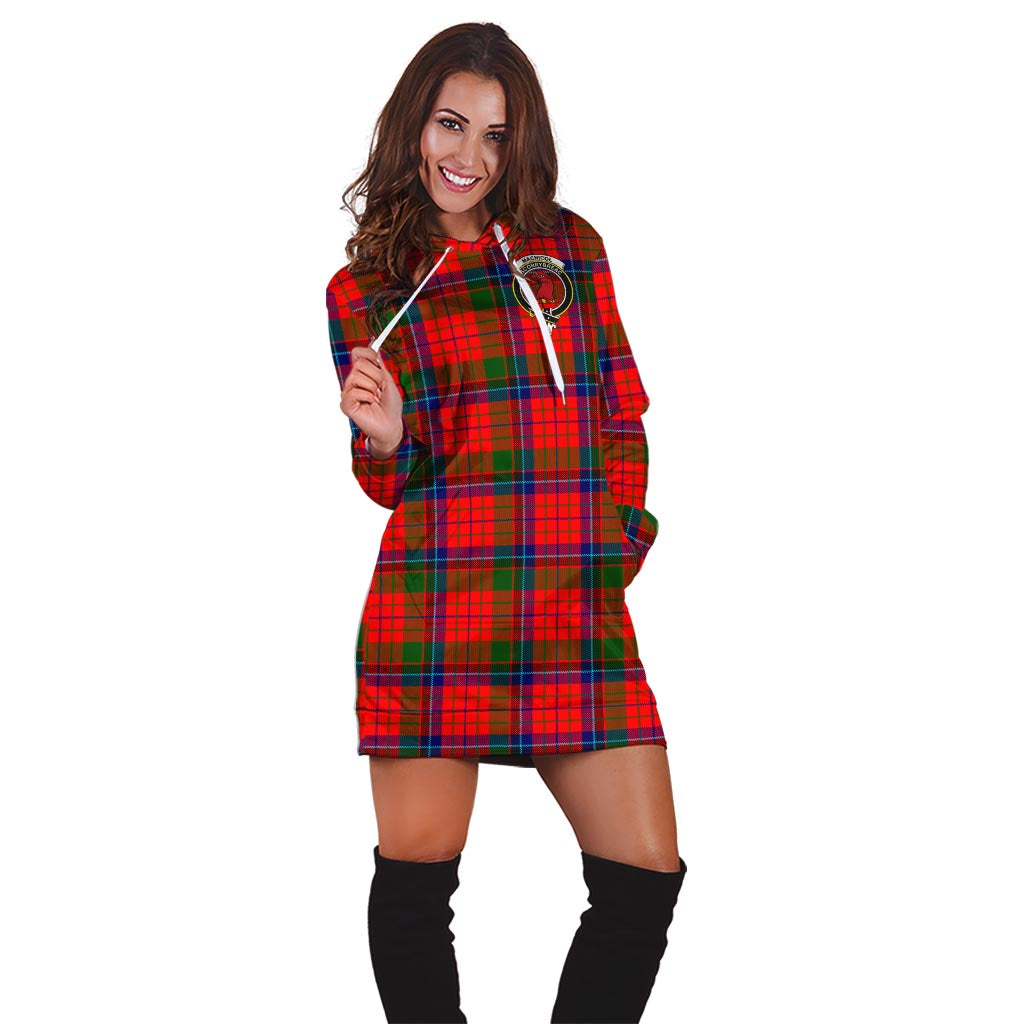 MacNicol of Scorrybreac Tartan Hoodie Dress with Family Crest - Tartan Vibes Clothing