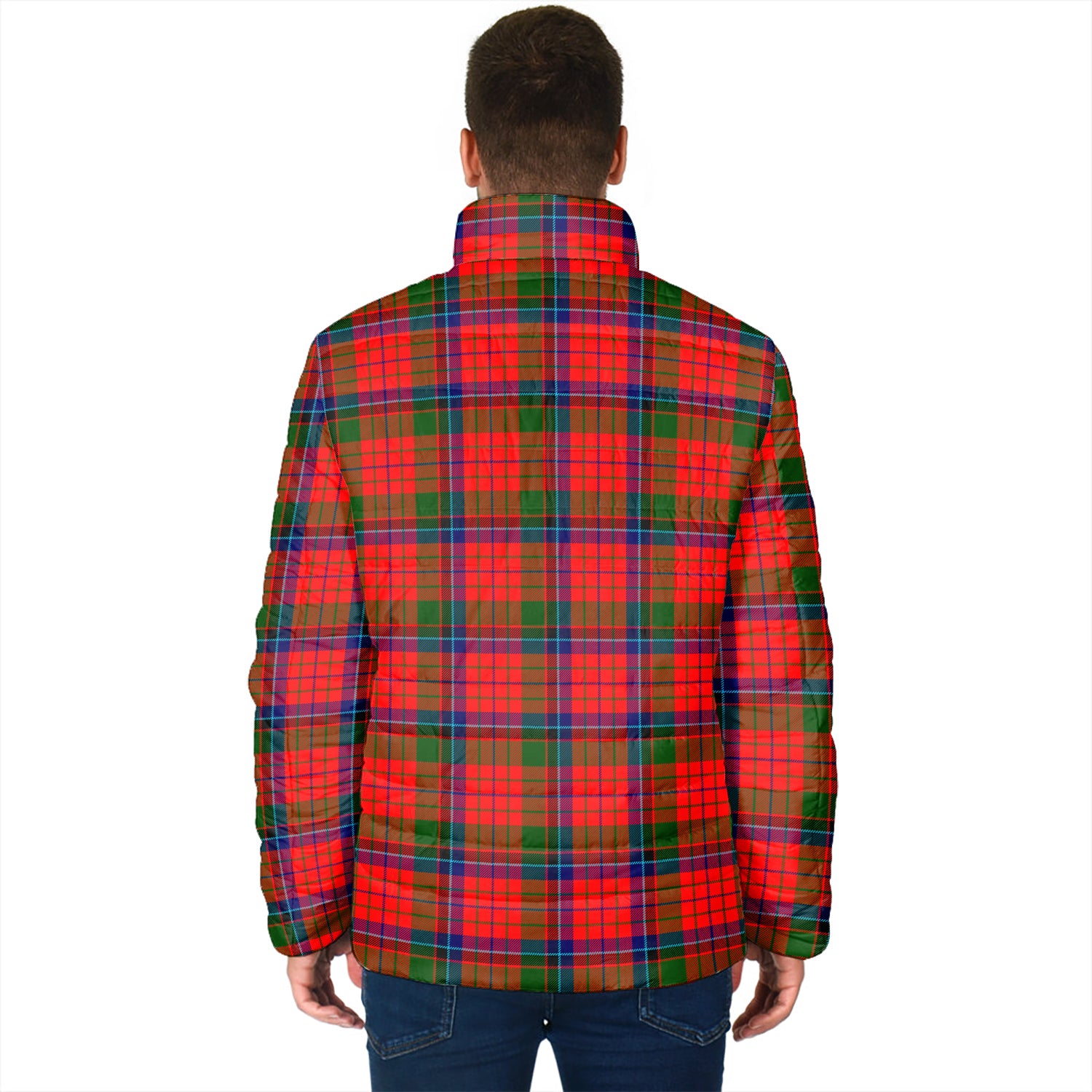 MacNicol of Scorrybreac Tartan Padded Jacket with Family Crest - Tartan Vibes Clothing