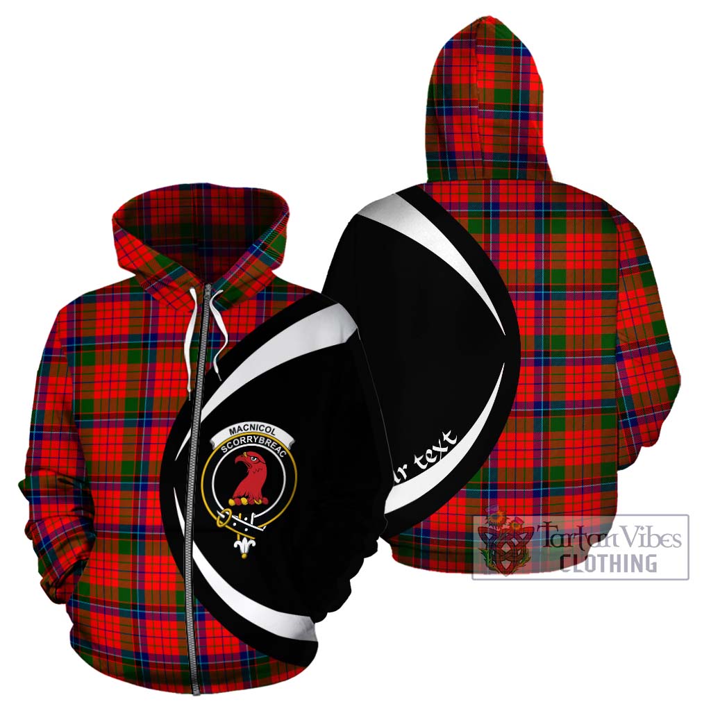 MacNicol of Scorrybreac Tartan Hoodie with Family Crest Circle Style - Tartan Vibes Clothing