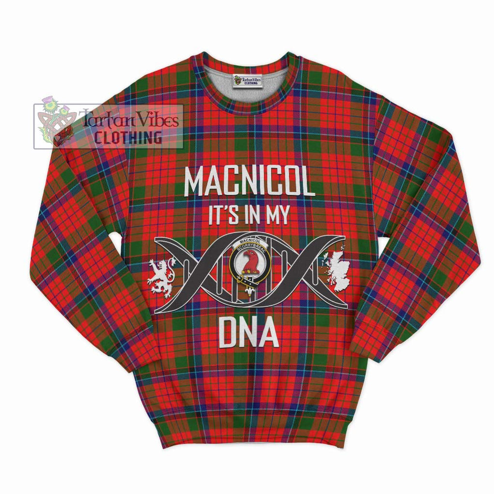 MacNicol of Scorrybreac Tartan Sweatshirt with Family Crest DNA In Me Style - Tartanvibesclothing Shop