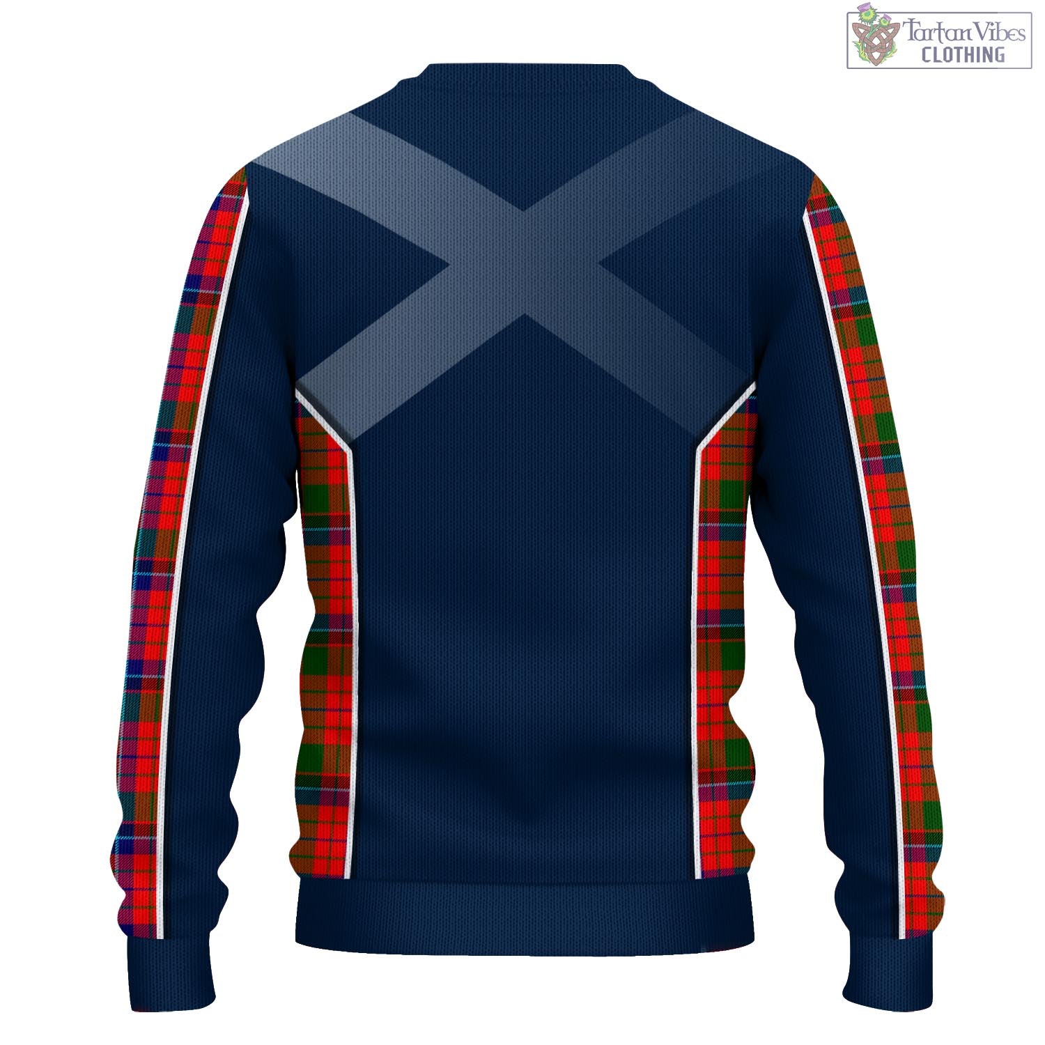 Tartan Vibes Clothing MacNicol of Scorrybreac Tartan Knitted Sweatshirt with Family Crest and Scottish Thistle Vibes Sport Style