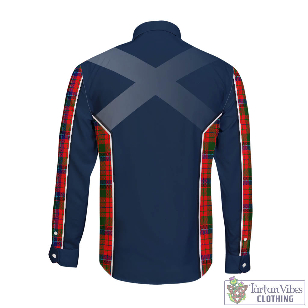 Tartan Vibes Clothing MacNicol of Scorrybreac Tartan Long Sleeve Button Up Shirt with Family Crest and Scottish Thistle Vibes Sport Style