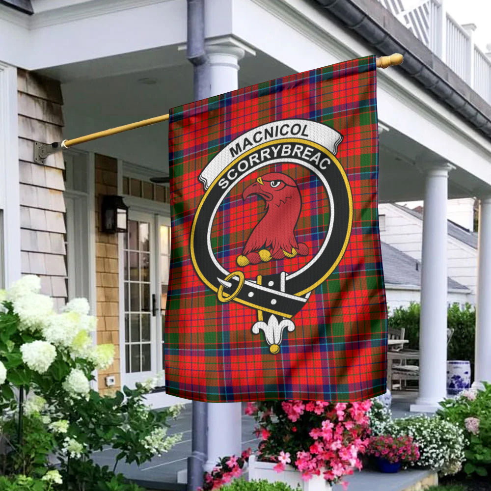 MacNicol of Scorrybreac Tartan Flag with Family Crest - Tartan Vibes Clothing