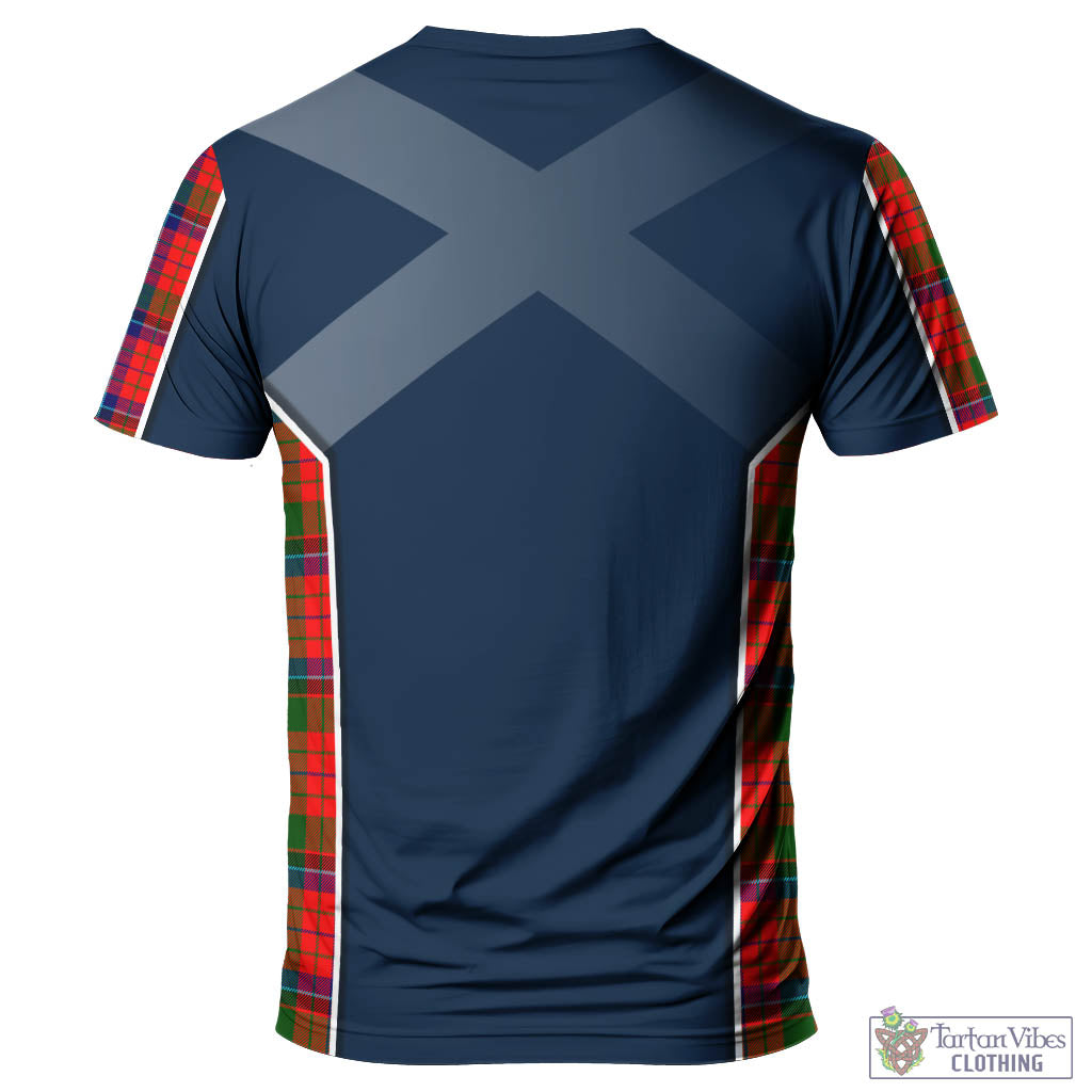 Tartan Vibes Clothing MacNicol of Scorrybreac Tartan T-Shirt with Family Crest and Lion Rampant Vibes Sport Style