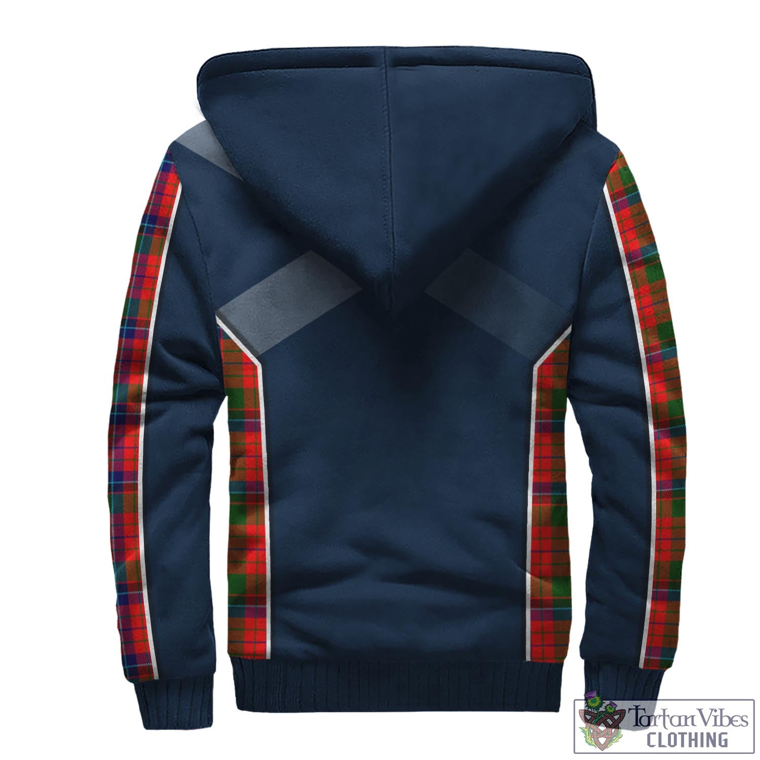 Tartan Vibes Clothing MacNicol of Scorrybreac Tartan Sherpa Hoodie with Family Crest and Scottish Thistle Vibes Sport Style