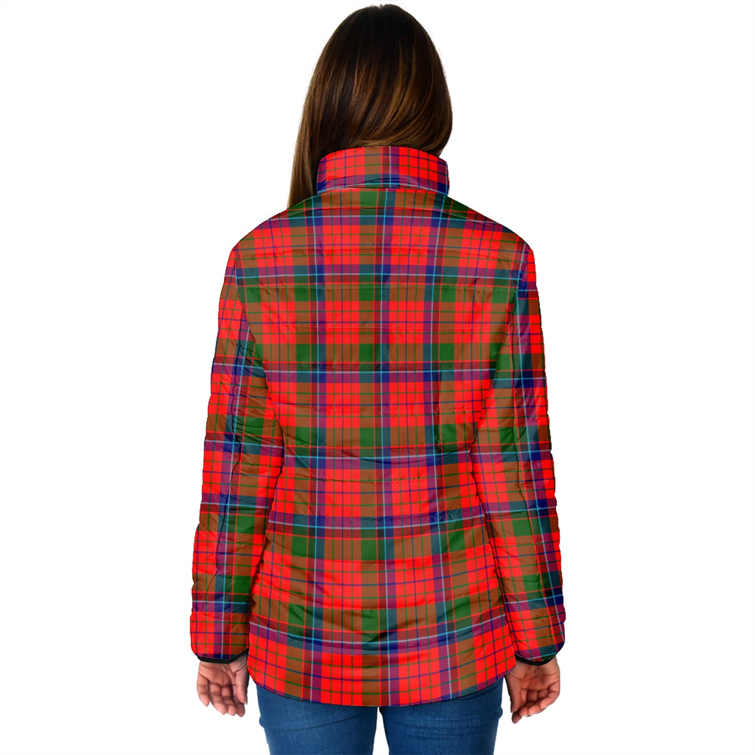 MacNicol of Scorrybreac Tartan Padded Jacket with Family Crest - Tartan Vibes Clothing