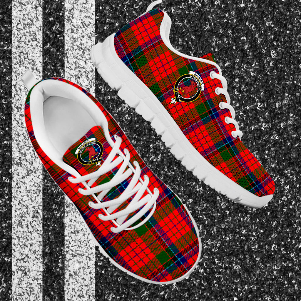 MacNicol of Scorrybreac Tartan Sneakers with Family Crest - Tartan Vibes Clothing