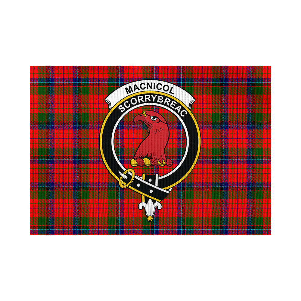 MacNicol of Scorrybreac Tartan Flag with Family Crest - Tartan Vibes Clothing