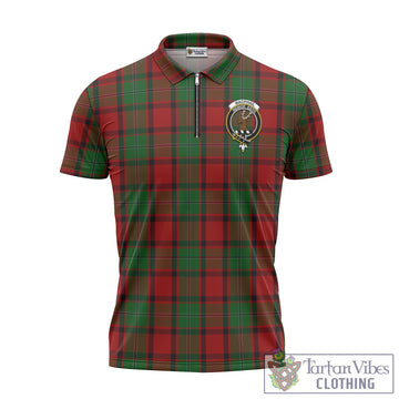 MacPhail (McPhail) Tartan Zipper Polo Shirt with Family Crest