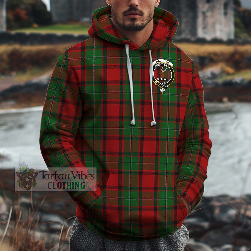 MacPhail (McPhail) Tartan Cotton Hoodie with Family Crest Pullover Hoodie XS - Tartan Vibes Clothing