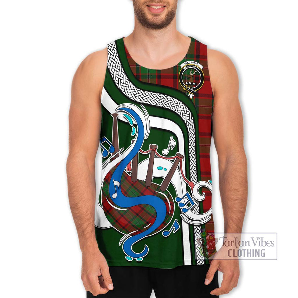 MacPhail (McPhail) Tartan Men's Tank Top with Epic Bagpipe Style Men - Tartanvibesclothing Shop