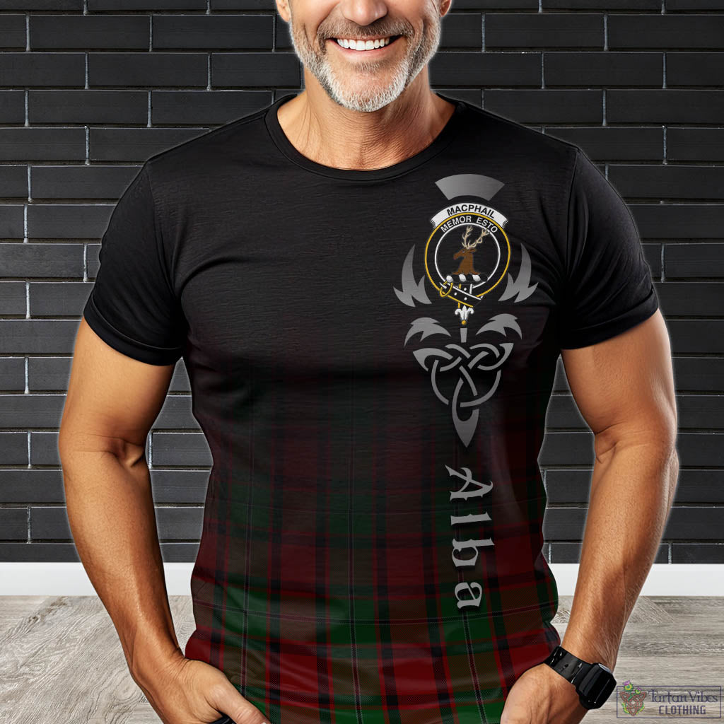 Tartan Vibes Clothing MacPhail Tartan T-Shirt Featuring Alba Gu Brath Family Crest Celtic Inspired