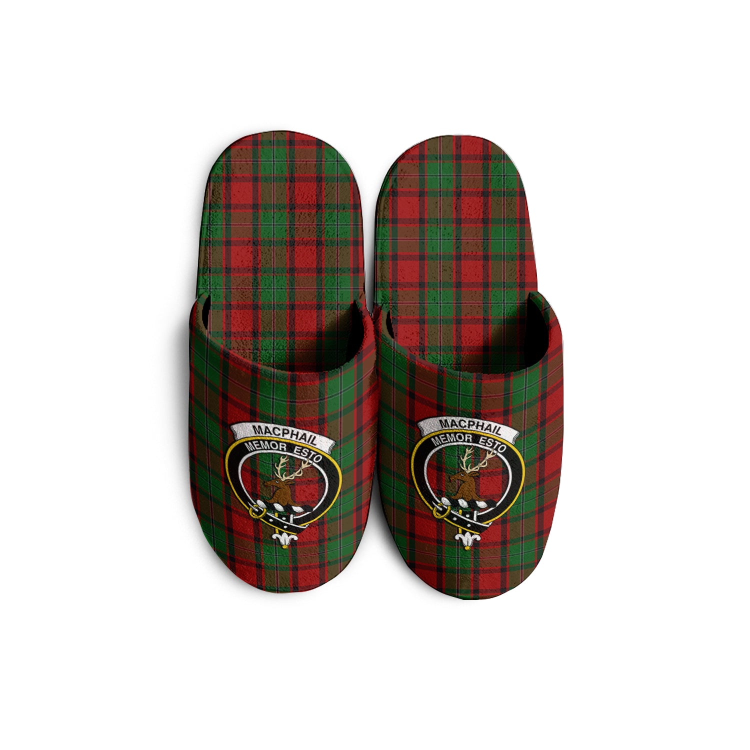 MacPhail Tartan Home Slippers with Family Crest - Tartanvibesclothing