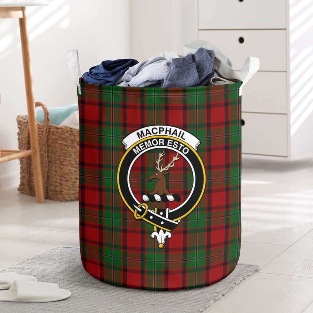 MacPhail (McPhail) Tartan Laundry Basket with Family Crest One Size - Tartanvibesclothing Shop