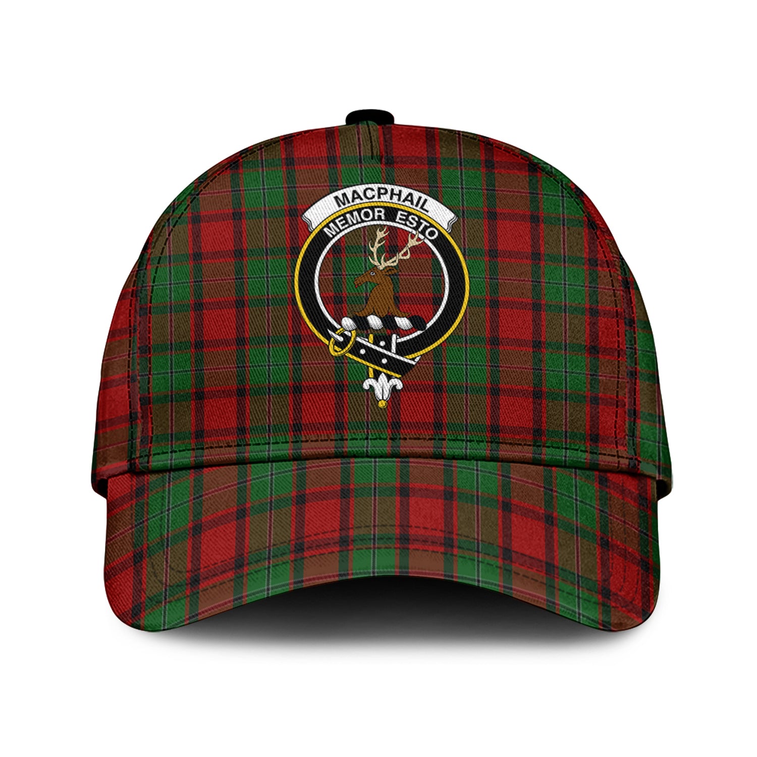 MacPhail (McPhail) Tartan Classic Cap with Family Crest Classic Cap Universal Fit - Tartan Vibes Clothing