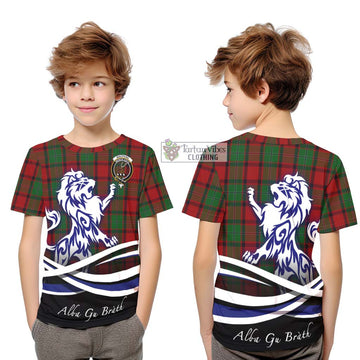 MacPhail (McPhail) Tartan Kid T-Shirt with Alba Gu Brath Regal Lion Emblem