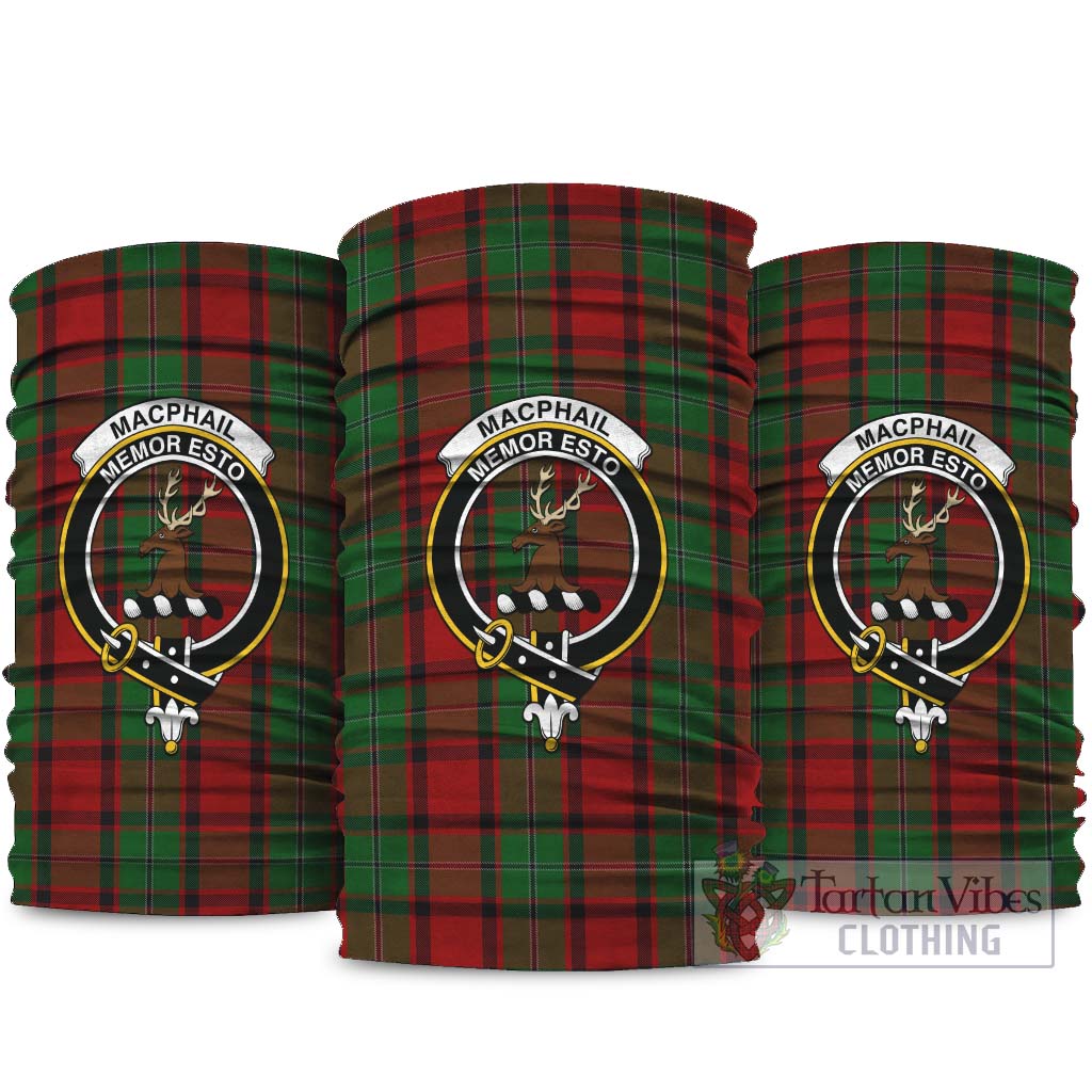 MacPhail Tartan Neck Gaiters, Tartan Bandanas, Tartan Head Band with Family Crest