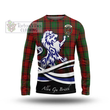 MacPhail (McPhail) Tartan Long Sleeve T-Shirt with Alba Gu Brath Regal Lion Emblem