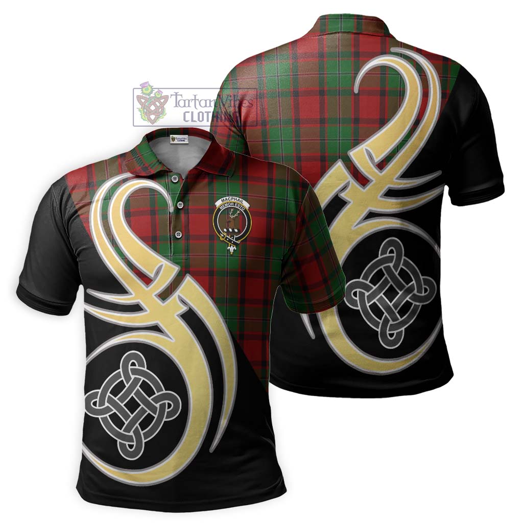 Tartan Vibes Clothing MacPhail Tartan Polo Shirt with Family Crest and Celtic Symbol Style