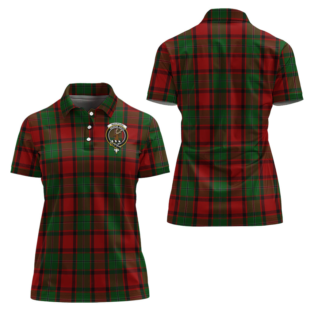 MacPhail (McPhail) Tartan Polo Shirt with Family Crest For Women Women - Tartan Vibes Clothing