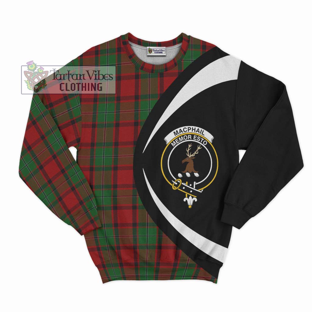 MacPhail (McPhail) Tartan Sweatshirt with Family Crest Circle Style Unisex - Tartan Vibes Clothing