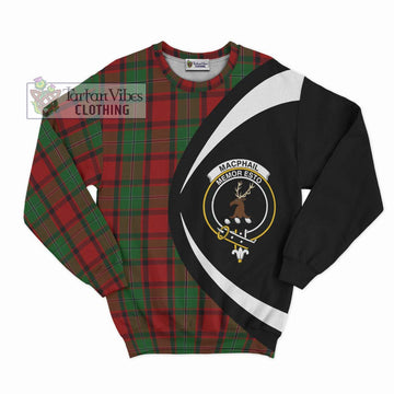 MacPhail (McPhail) Tartan Sweatshirt with Family Crest Circle Style