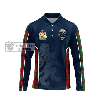 MacPhail (McPhail) Tartan Long Sleeve Polo Shirt with Family Crest and Lion Rampant Vibes Sport Style