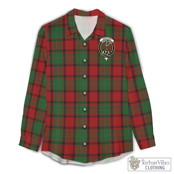 MacPhail (McPhail) Tartan Women's Casual Shirt with Family Crest