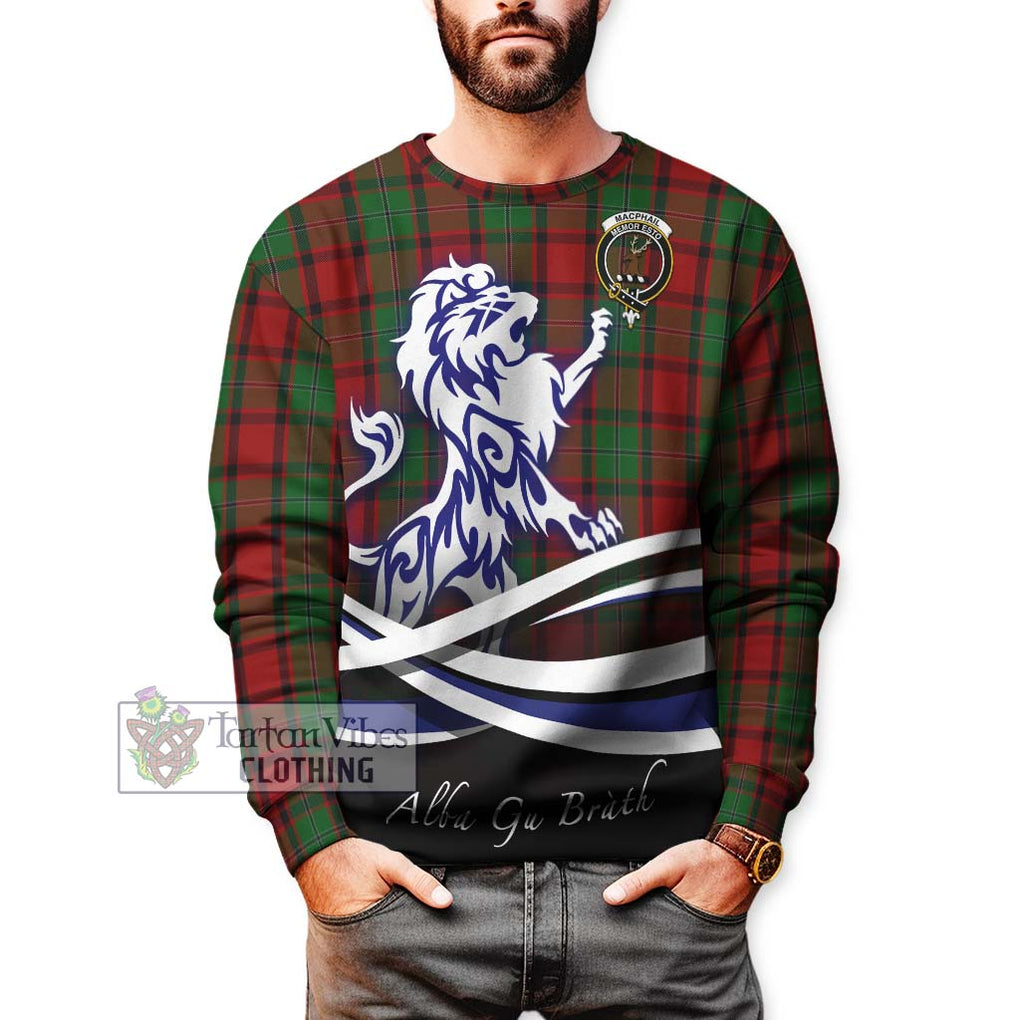 MacPhail (McPhail) Tartan Sweatshirt with Alba Gu Brath Regal Lion Emblem Unisex - Tartanvibesclothing Shop