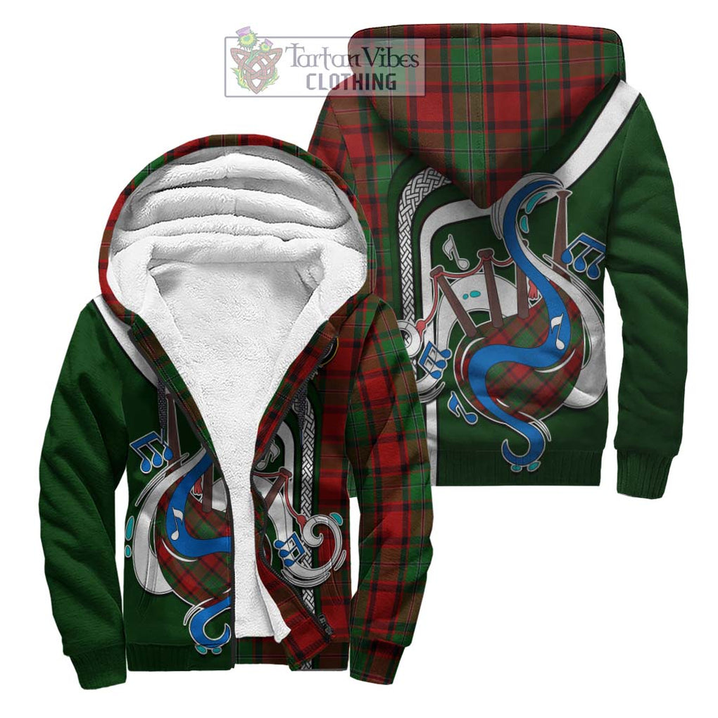 MacPhail (McPhail) Tartan Sherpa Hoodie with Epic Bagpipe Style Unisex S - Tartanvibesclothing Shop