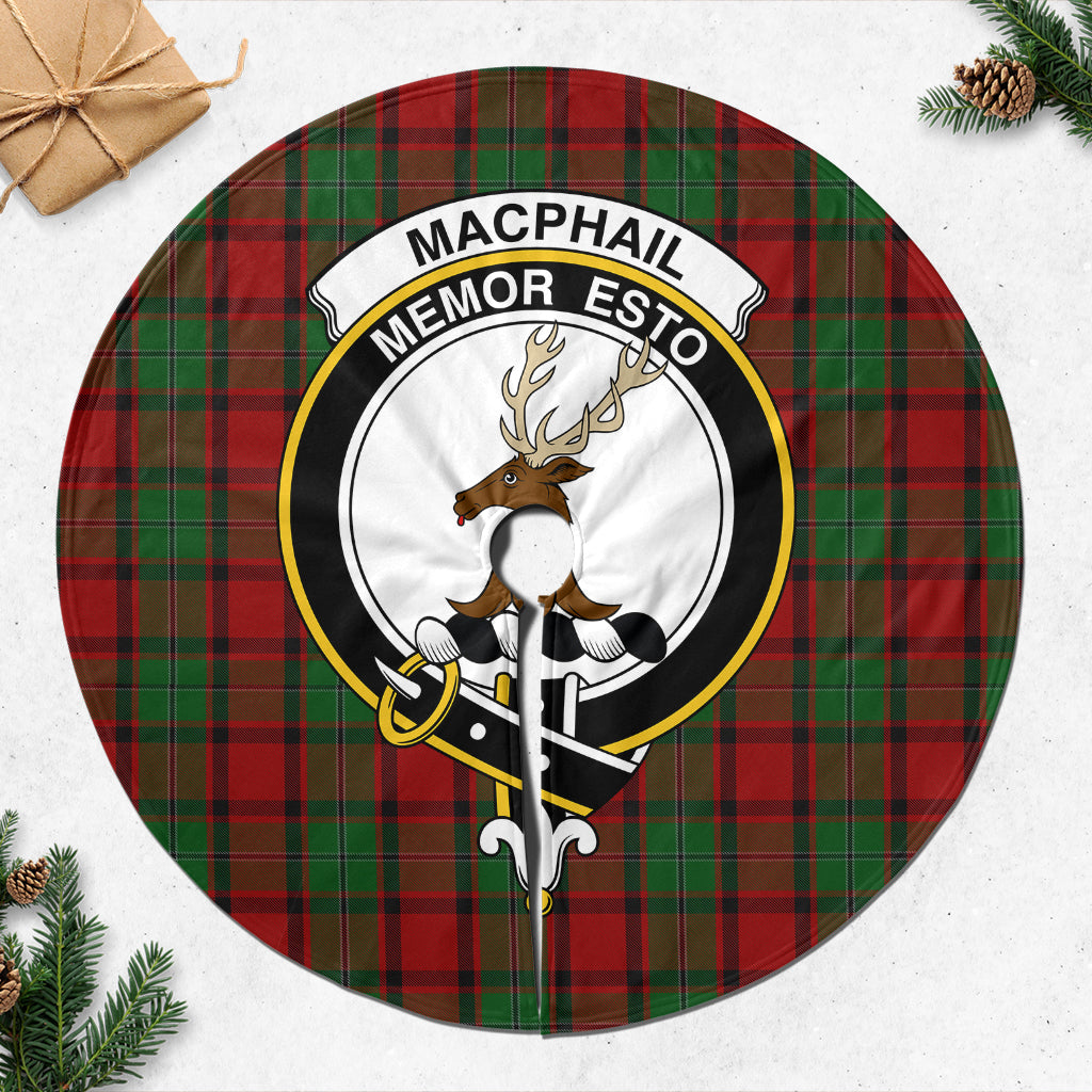 MacPhail Tartan Christmas Tree Skirt with Family Crest - Tartanvibesclothing