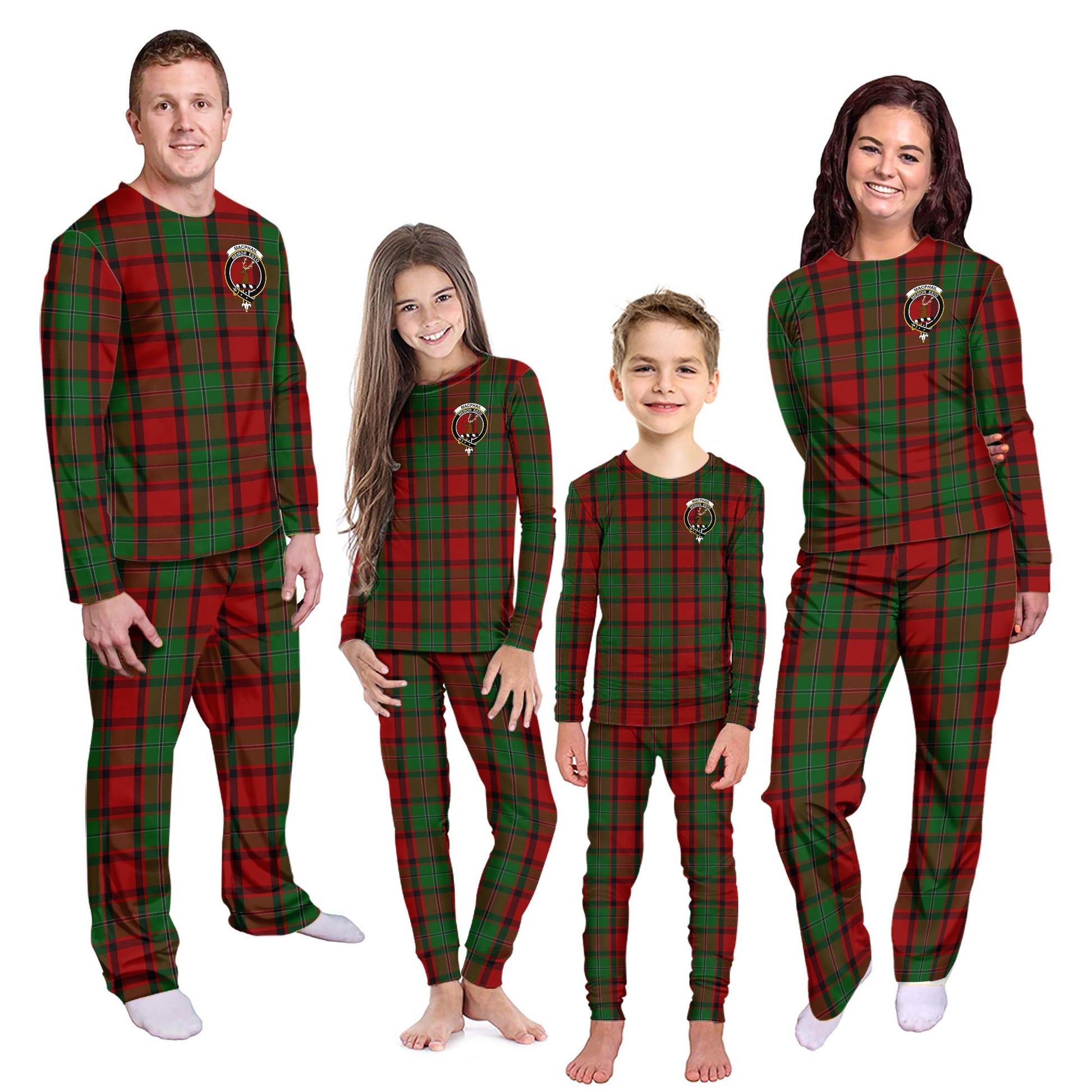 MacPhail Tartan Pajamas Family Set with Family Crest - Tartanvibesclothing