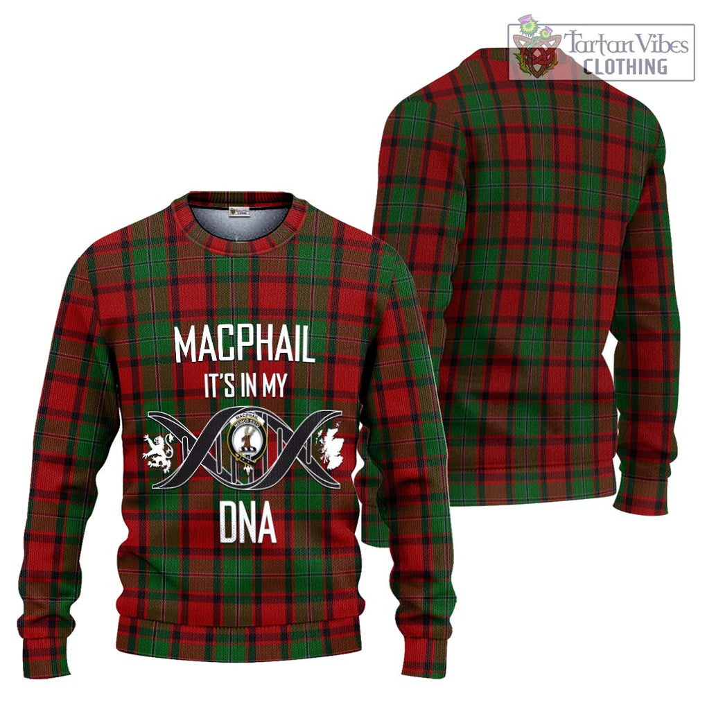 MacPhail (McPhail) Tartan Knitted Sweater with Family Crest DNA In Me Style Unisex - Tartanvibesclothing Shop