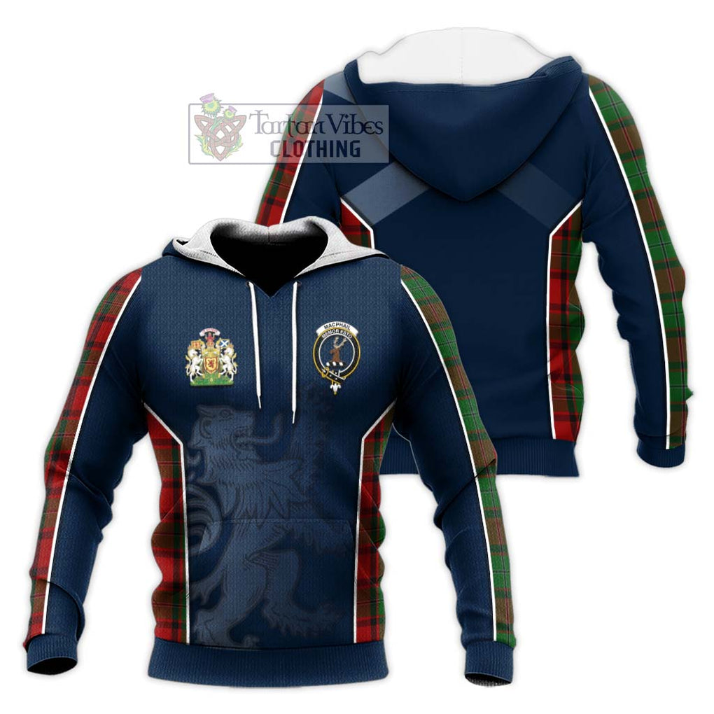 MacPhail (McPhail) Tartan Knitted Hoodie with Family Crest and Lion Rampant Vibes Sport Style Unisex Knitted Pullover Hoodie - Tartan Vibes Clothing