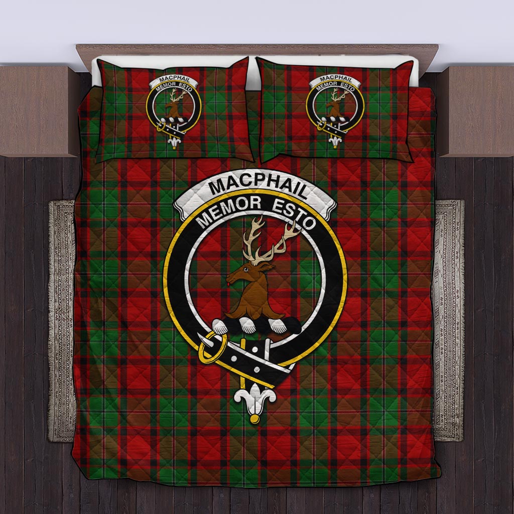 MacPhail (McPhail) Tartan Quilt Bed Set with Family Crest Twin - Tartan Vibes Clothing