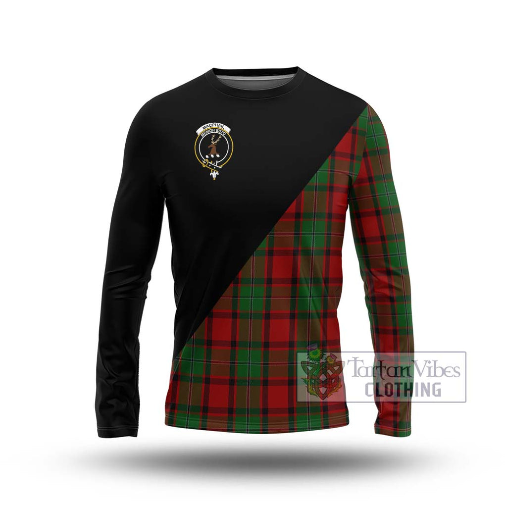 MacPhail (McPhail) Tartan Long Sleeve T-Shirt with Family Crest and Military Logo Style Unisex - Tartanvibesclothing Shop