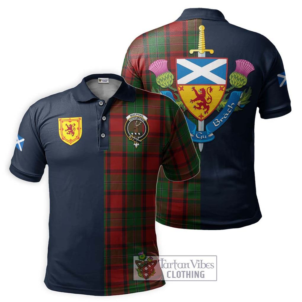 Tartan Vibes Clothing MacPhail Tartan Polo Shirt with Scottish Lion Royal Arm Half Style