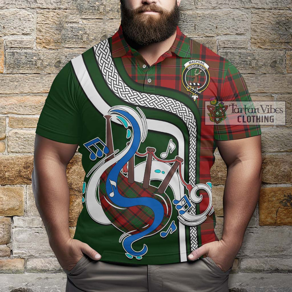 Tartan Vibes Clothing MacPhail Tartan Polo Shirt with Epic Bagpipe Style