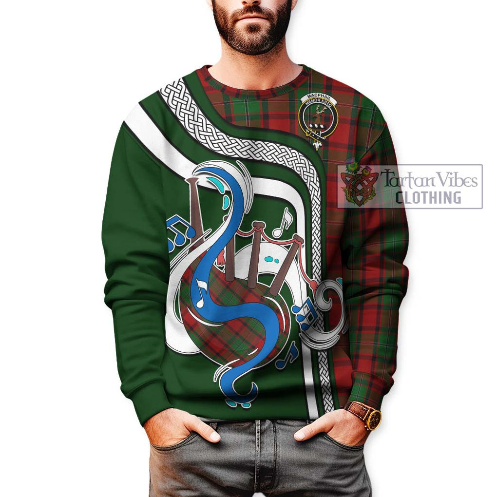 Tartan Vibes Clothing MacPhail Tartan Sweatshirt with Epic Bagpipe Style