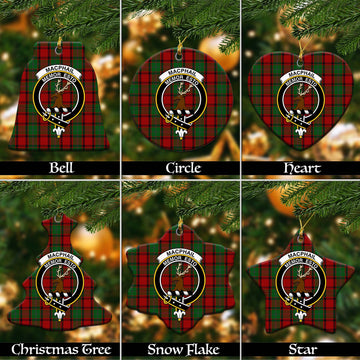 MacPhail (McPhail) Tartan Christmas Ornaments with Family Crest