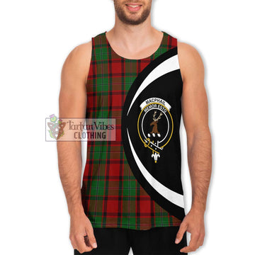 MacPhail (McPhail) Tartan Men's Tank Top with Family Crest Circle Style