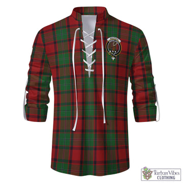 MacPhail (McPhail) Tartan Men's Scottish Traditional Jacobite Ghillie Kilt Shirt with Family Crest