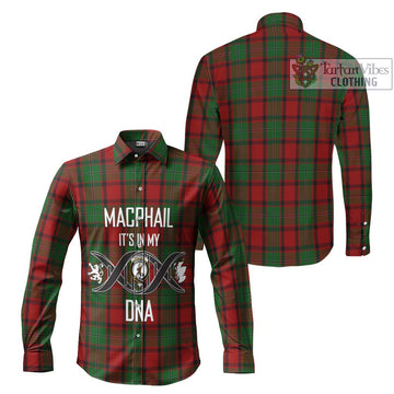 MacPhail (McPhail) Tartan Long Sleeve Button Shirt with Family Crest DNA In Me Style