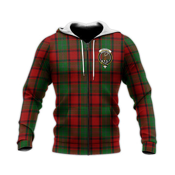 MacPhail (McPhail) Tartan Knitted Hoodie with Family Crest