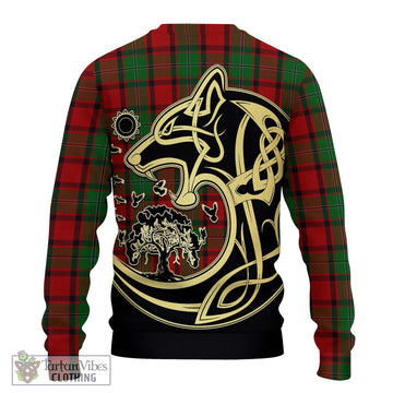 MacPhail (McPhail) Tartan Ugly Sweater with Family Crest Celtic Wolf Style