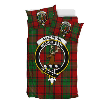 MacPhail (McPhail) Tartan Bedding Set with Family Crest