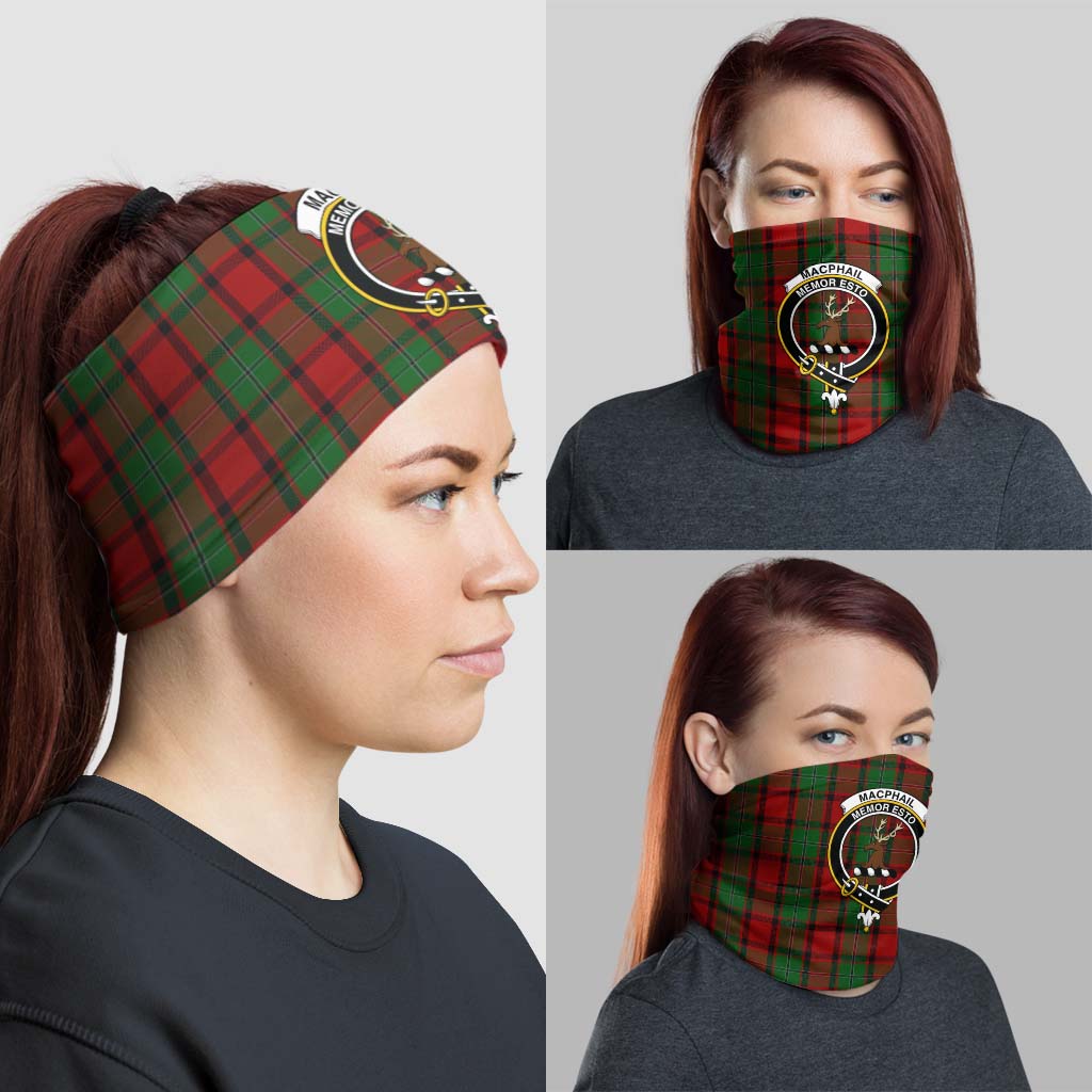 MacPhail Tartan Neck Gaiters, Tartan Bandanas, Tartan Head Band with Family Crest