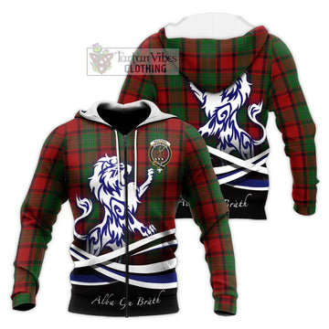 MacPhail (McPhail) Tartan Knitted Hoodie with Alba Gu Brath Regal Lion Emblem