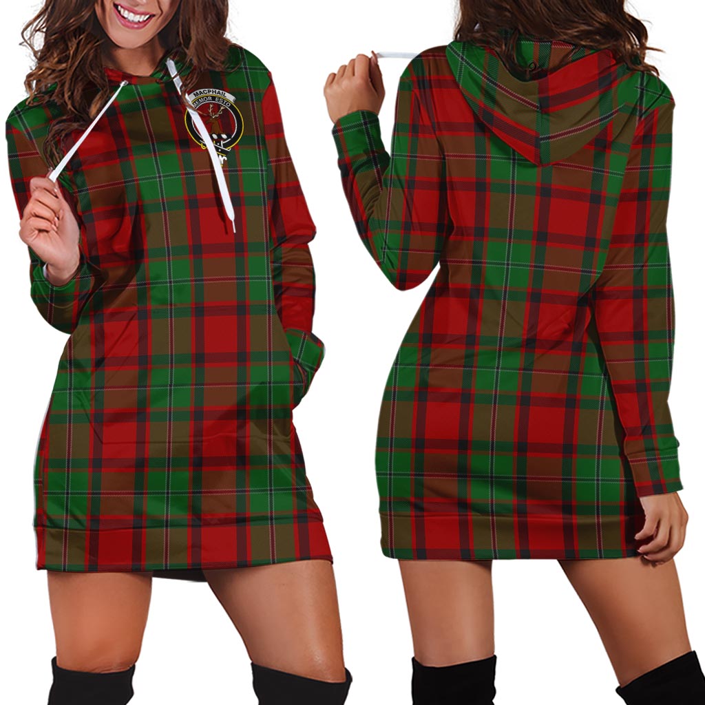 MacPhail (McPhail) Tartan Hoodie Dress with Family Crest - Tartan Vibes Clothing